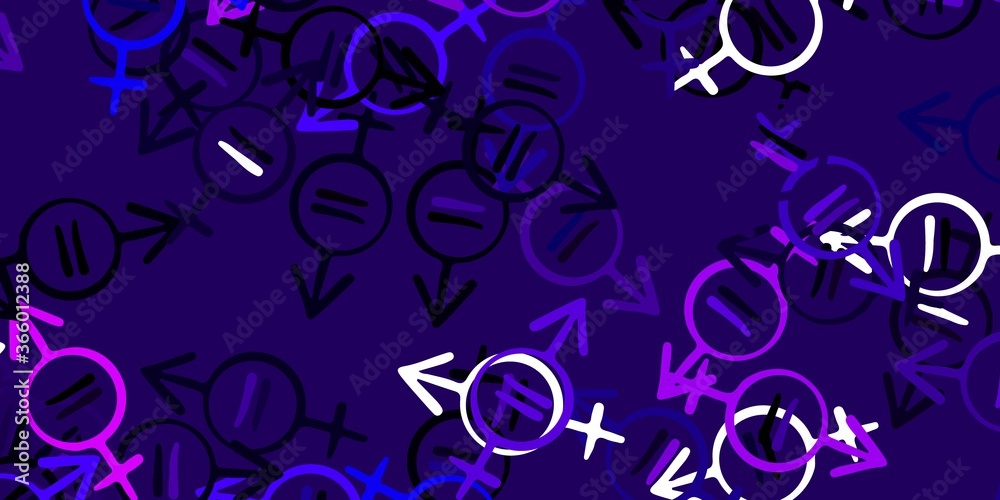Light Purple vector background with woman symbols. Light Purple vector background with woman symbols.