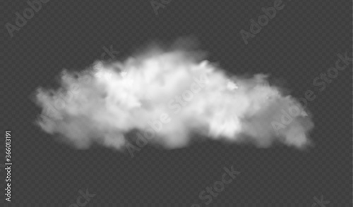 Realistic transparent cloud. Texture of clouds for template decoration, web and print, realistic texture for storm and sky. Vector Illustrations.