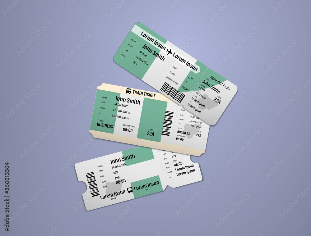 Vecteur Stock Modern design of Nigeria airline, bus and train travel