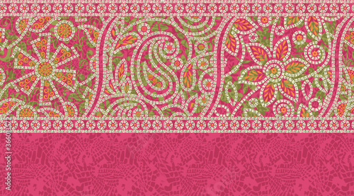 digital design flower motif colorful wallpaper background