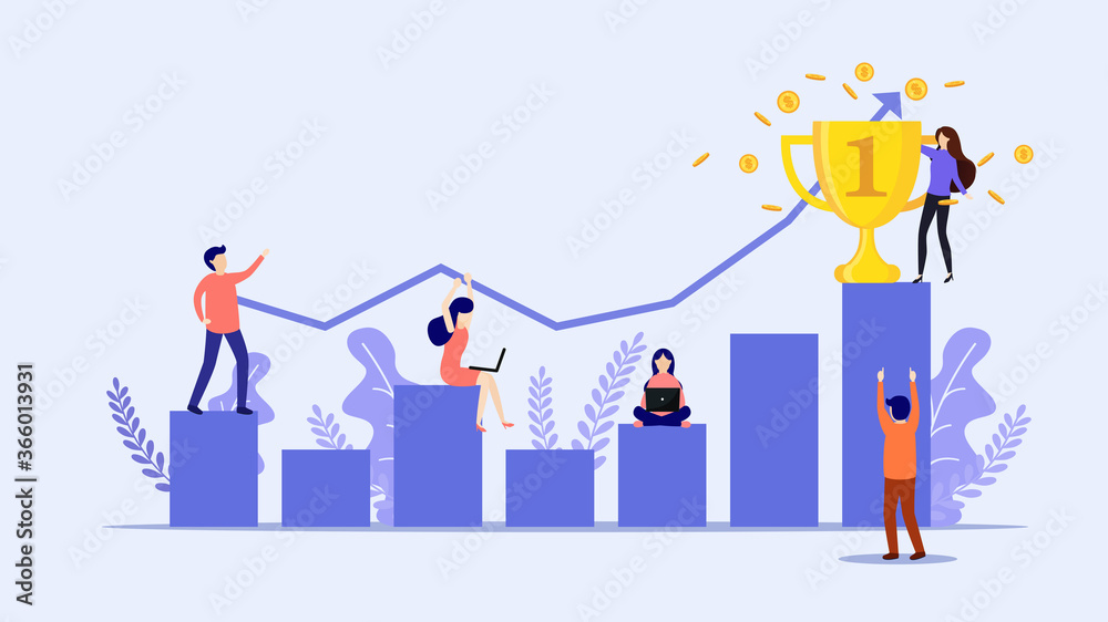 Winning of competition concept. Winning of competition concept.