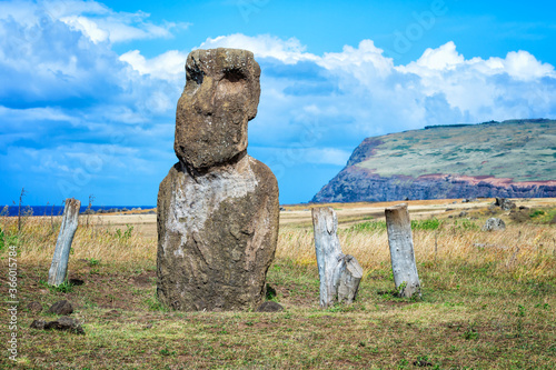 Vaihu Moai, Rapa Nui National Park, Easter Island, Chile, Unesco World Heritage Site photo