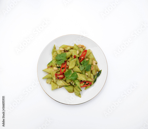 Wok fresh salad with vegetables
