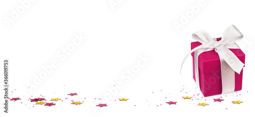 Scattered golden and pink s...