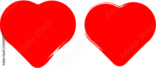 Set of Hearts . Grunge stamps collection.love Shapes for your design.Distressed symbols. Textured Valentine's Day signs.Vector illustration.