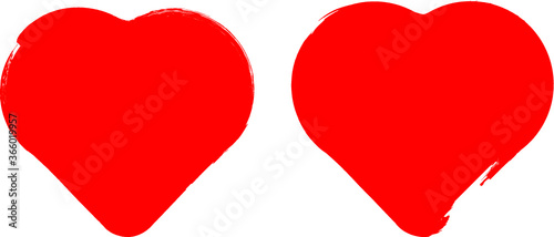 Set of Hearts . Grunge stamps collection.love Shapes for your design.Distressed symbols. Textured Valentine's Day signs.Vector illustration.