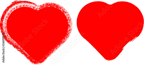 Set of Hearts . Grunge stamps collection.love Shapes for your design.Distressed symbols. Textured Valentine's Day signs.Vector illustration.