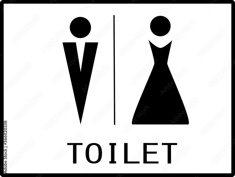 タキシードとドレスを着たトイレのイラスト素材 モノクロ Stock Vector Adobe Stock
