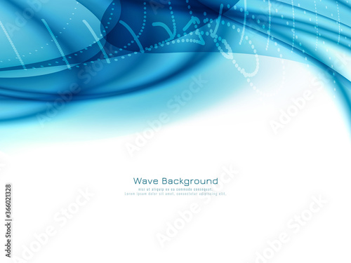 Modern blue wave decorative background