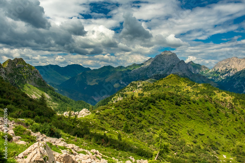 Summer day trekking in the Carnic Alps, Friuli Venezia-Giulia, Italy