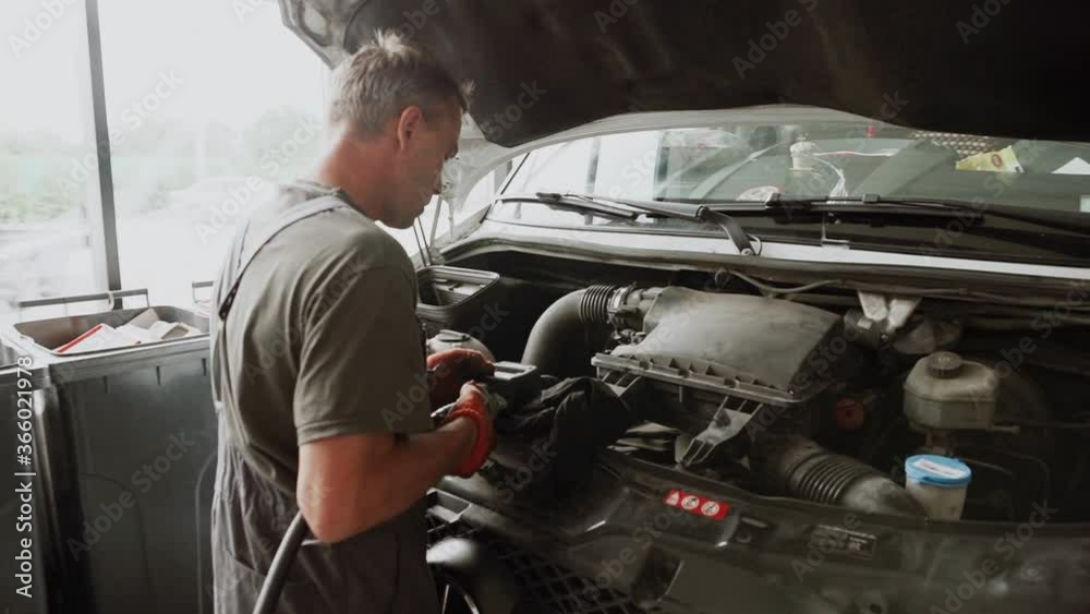 Garage service  Automobile diagnostic Auto repair concept