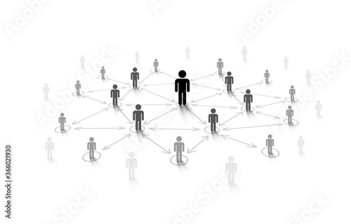 Connecting people online global. Social network concept. Vector