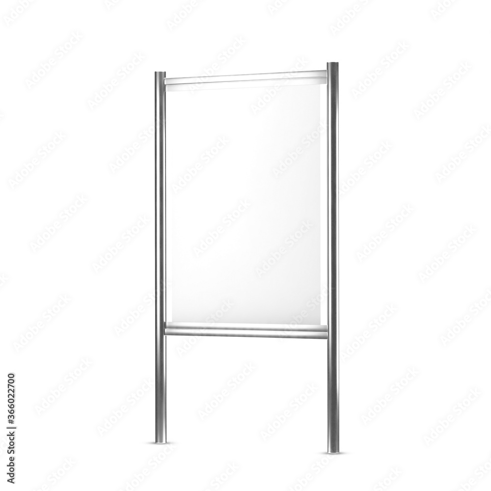 Exterior banner mockup on white background Exterior banner mockup on white background