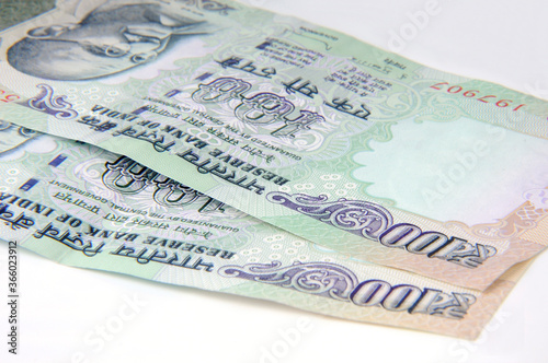 A one hundred rupee note ,Indian Currency
