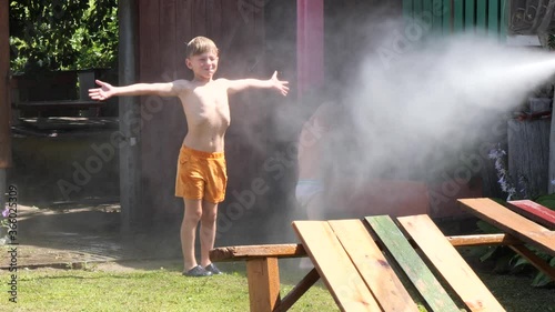 water fun for children in hot weather
