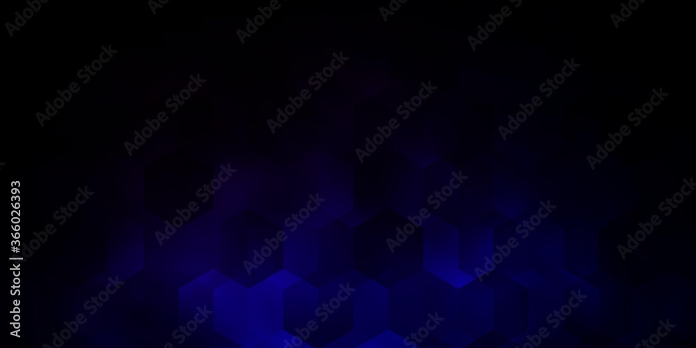 Dark Blue, Red vector background with set of hexagons. Dark Blue, Red vector background with set of hexagons.