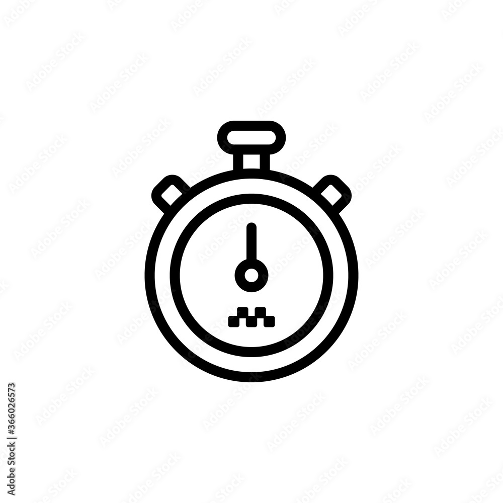 Stopwatch icon. Simple line, outline vector elements of taxi service icons for ui and ux, website or mobile application Stopwatch icon. Simple line, outline vector elements of taxi service icons for ui and ux, website or mobile application