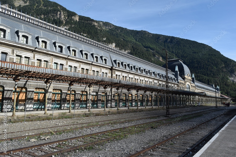 The abandoned Canfranc station