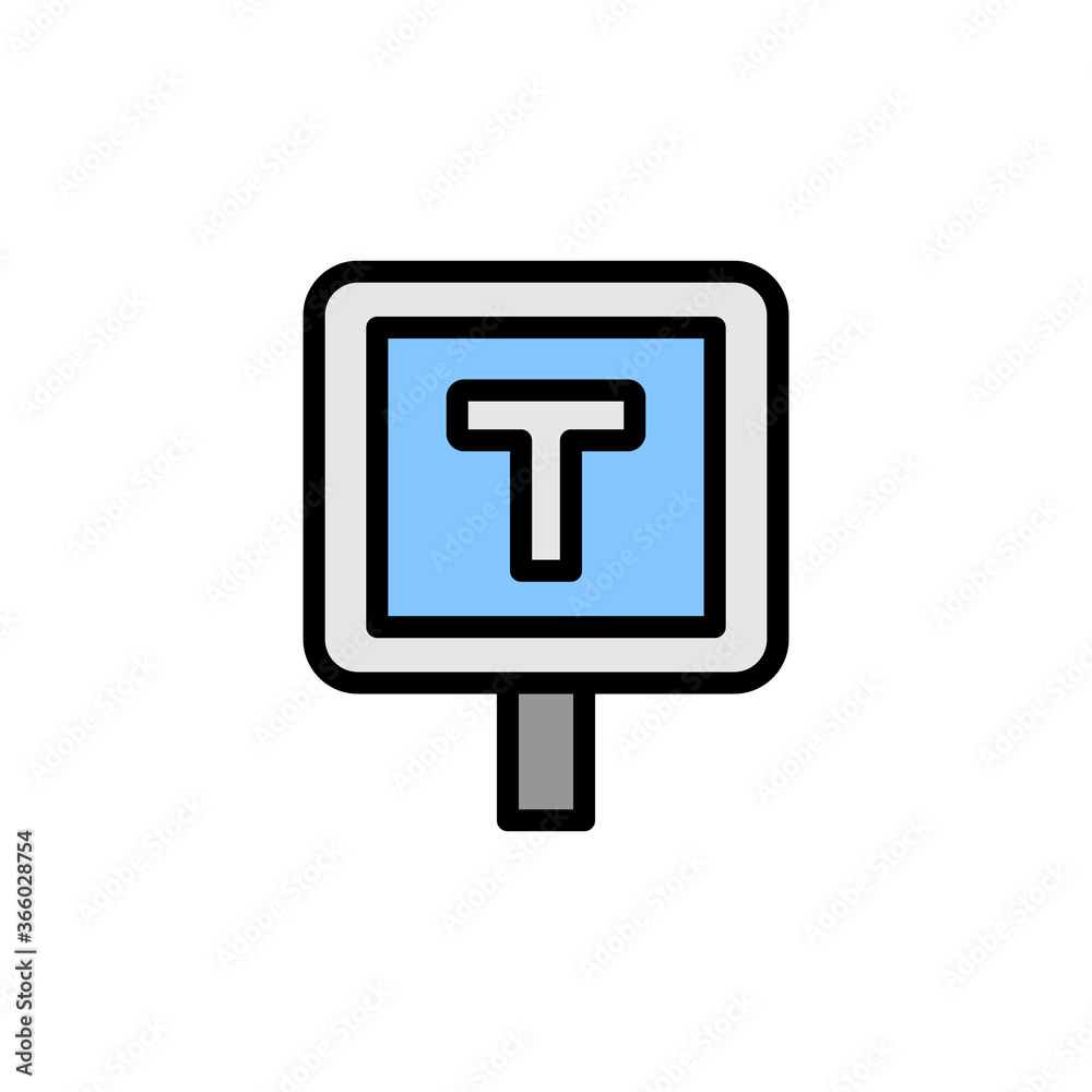 Taxi stop, sign icon. Simple color with outline vector elements of taxi service icons for ui and ux, website or mobile application Taxi stop, sign icon. Simple color with outline vector elements of taxi service icons for ui and ux, website or mobile application