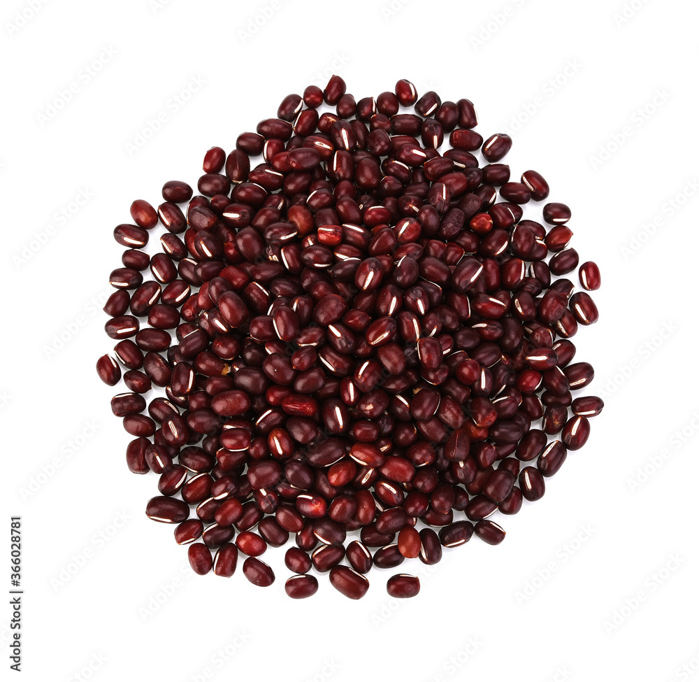 Organic Dried Adzuki Beans on white background Organic Dried Adzuki Beans on white background