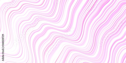 Light Pink, Yellow vector backdrop with curves.