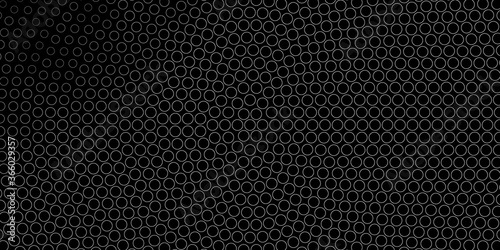 Dark Gray vector pattern with spheres. Abstract decorative design in gradient style with bubbles. Design for your commercials.