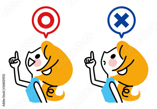 女性　マルバツ