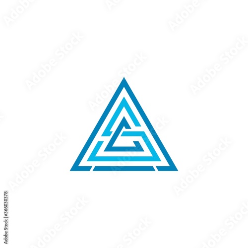 initials simple and modern letter asc logo, stock vector