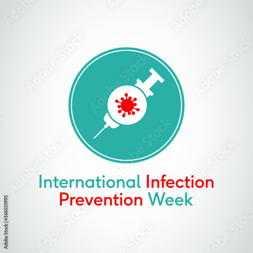 Vector illustration on the theme of International infection prevention week (IIPW) observed each year during mid of October across the globe.