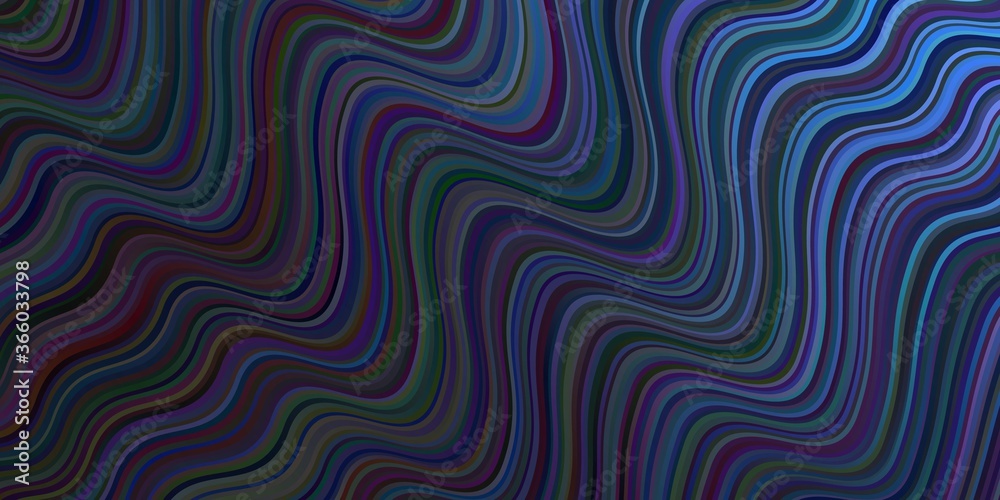 Dark BLUE vector backdrop with curved lines. Dark BLUE vector backdrop with curved lines.