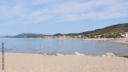 Beach view in Castiglione della Pescaia. Beautiful area in Tuscany, Italy.