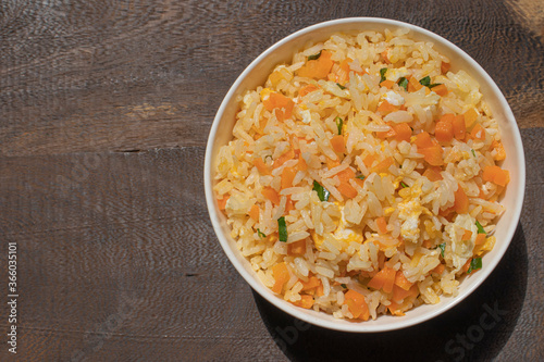 fried rice in a bowl