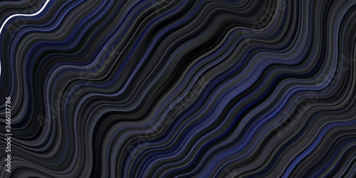 Dark BLUE vector template with curves.