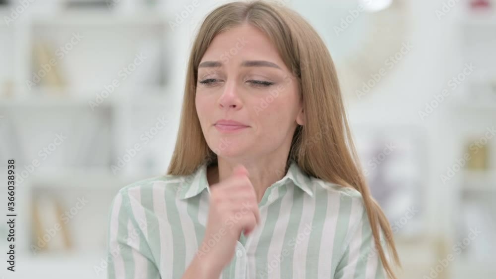 Portrait of Sick Young Young Woman Sneezing Portrait of Sick Young Young Woman Sneezing