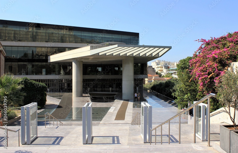 Greece, Athens, July 16 2020 - View of the Acropolis museum.