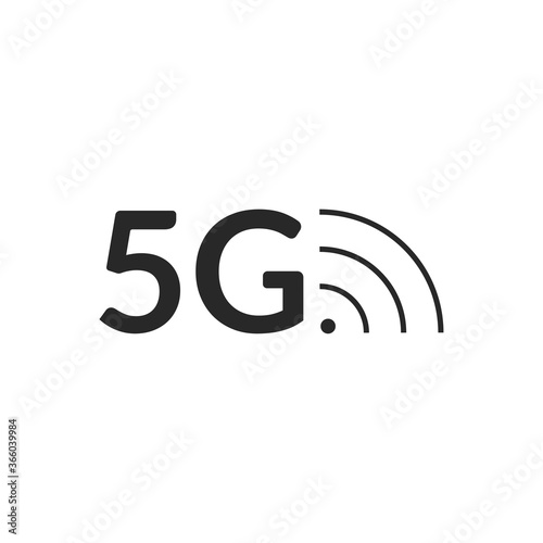 5G vector icon. Wireless 5th generation internet network sign
