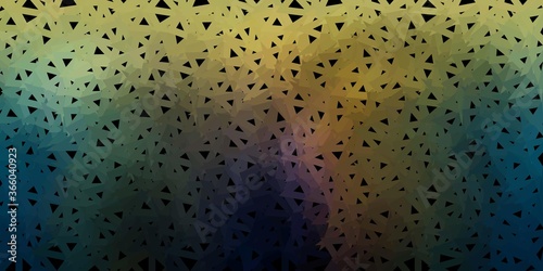 Dark blue  yellow vector poly triangle texture.