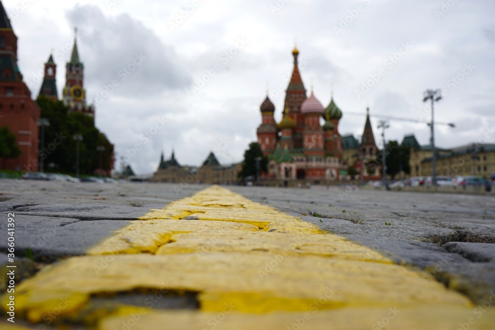 Naklejka premium Moscow Kremlin. St. Basil's Cathedral. 