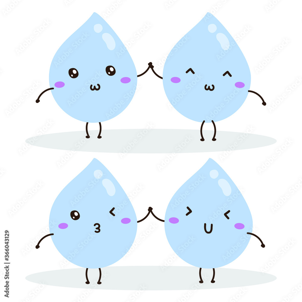 Cute happy water drop vector design Cute happy water drop vector design