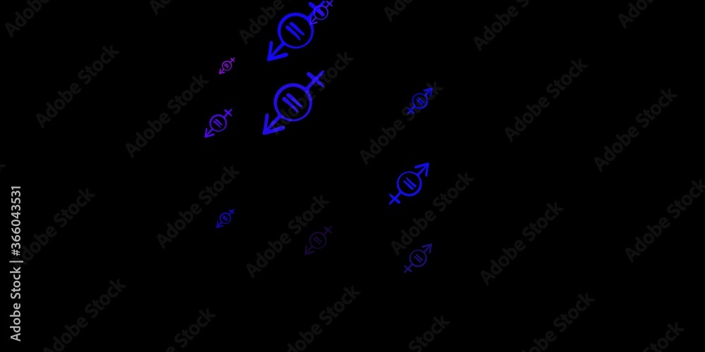 Dark Pink, Blue vector pattern with feminism elements. Dark Pink, Blue vector pattern with feminism elements.