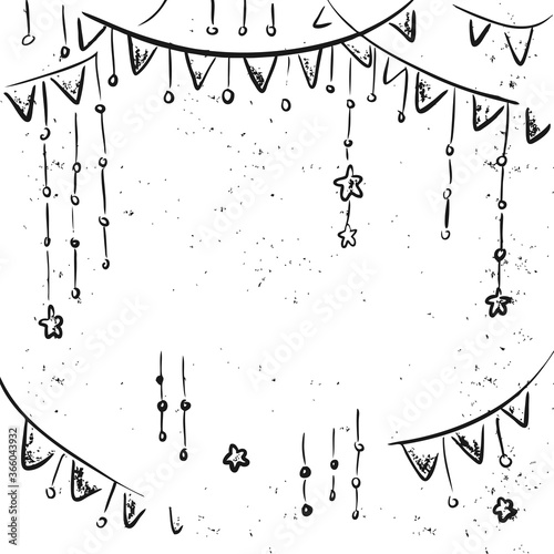 Party bunting background.