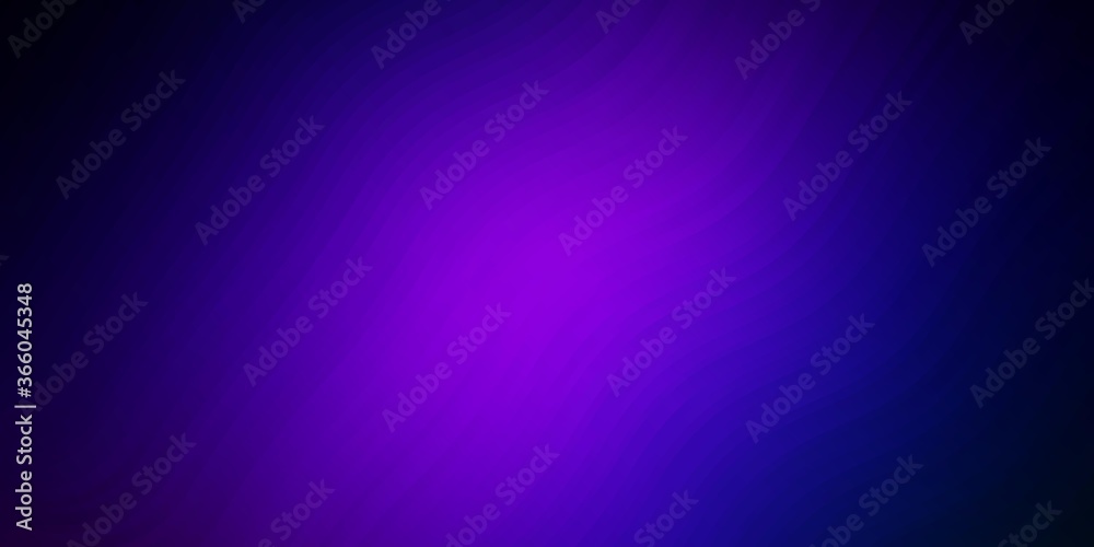 Naklejka premium Dark Pink, Blue vector layout with wry lines. Colorful illustration in circular style with lines. Template for your UI design.