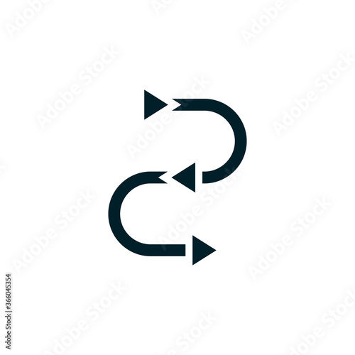 Procedure icon. Black filled vector