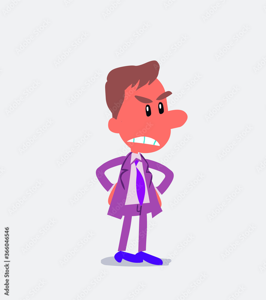 Angry businessman in isolated vector illustration
Angry businessman in isolated vector illustration