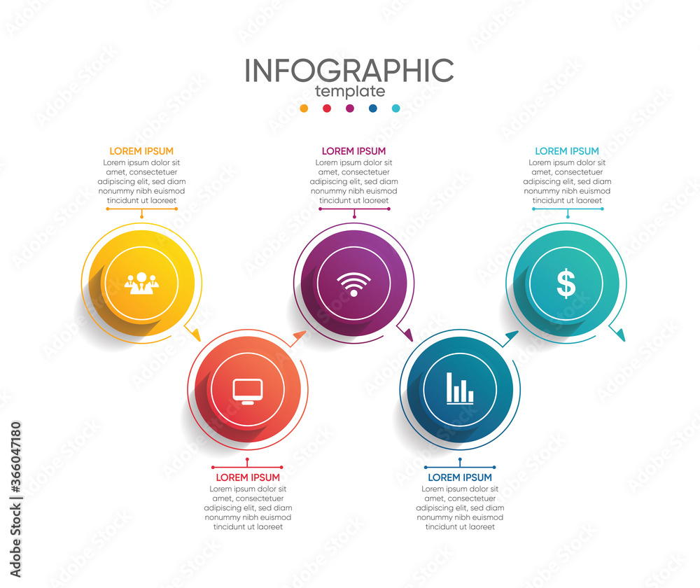 Fototapeta premium Presentation business abstract background infographic template