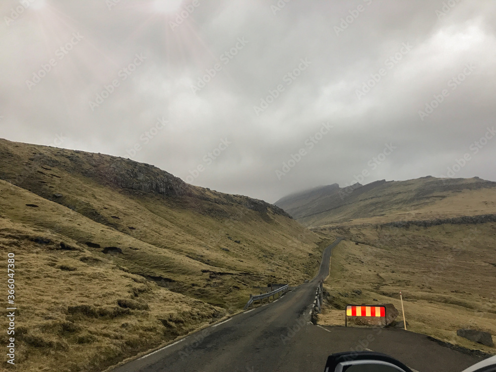 Amazing view in Faroe Islands (Denmark, Europe). Beautiful Panoramic Scene Of Nordic Islands Amazing view in Faroe Islands (Denmark, Europe). Beautiful Panoramic Scene Of Nordic Islands
