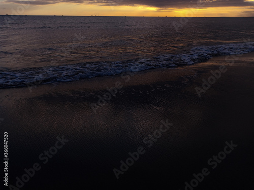 beach with a sunset background