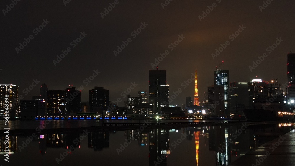 夜の東京タワー　夜景