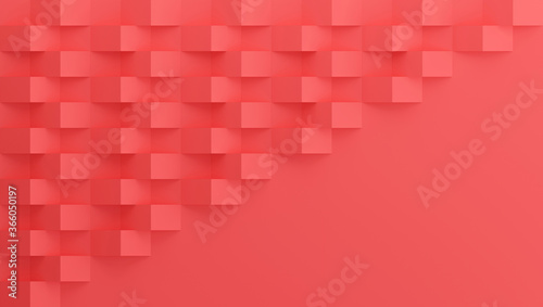 Red abstract background, 3d paper art style can be used in cover design, book design, poster, cd cover, flyer, website backgrounds or advertising. 3D illustration