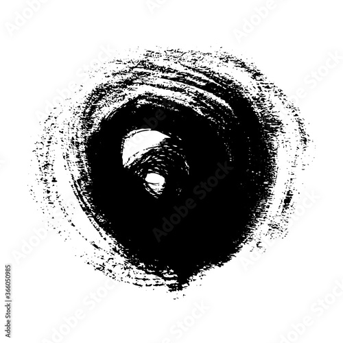 Black grunge brush strokes